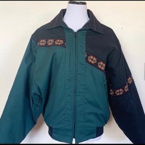 Vintage 90s  Southwestern Zip Up Puffer Jacket L